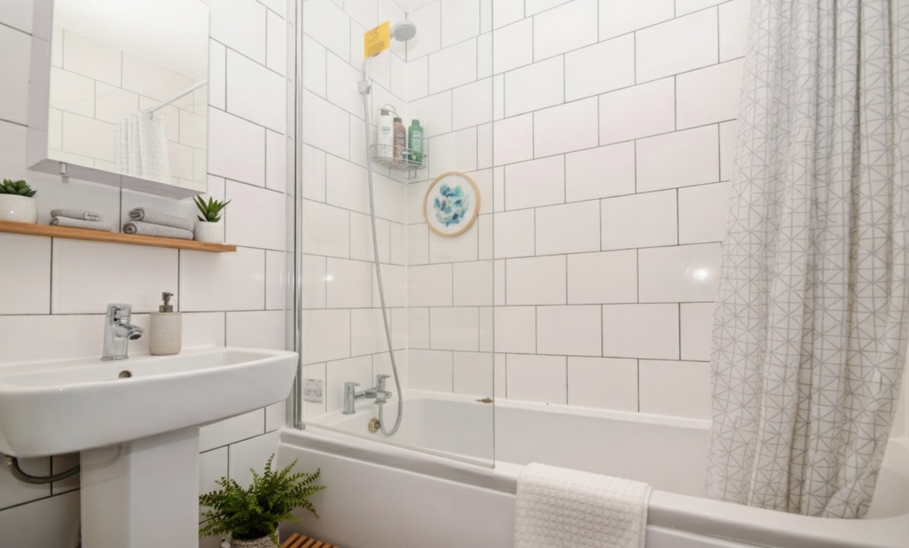 Modern shared bathroom